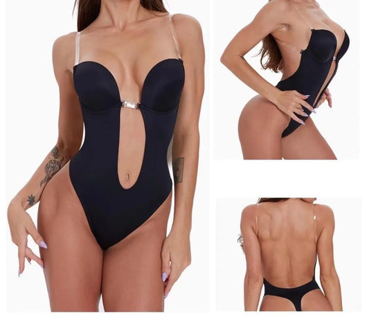 Backless Plunge Shapewear, Strapless,Bodysuit For No Back Dress